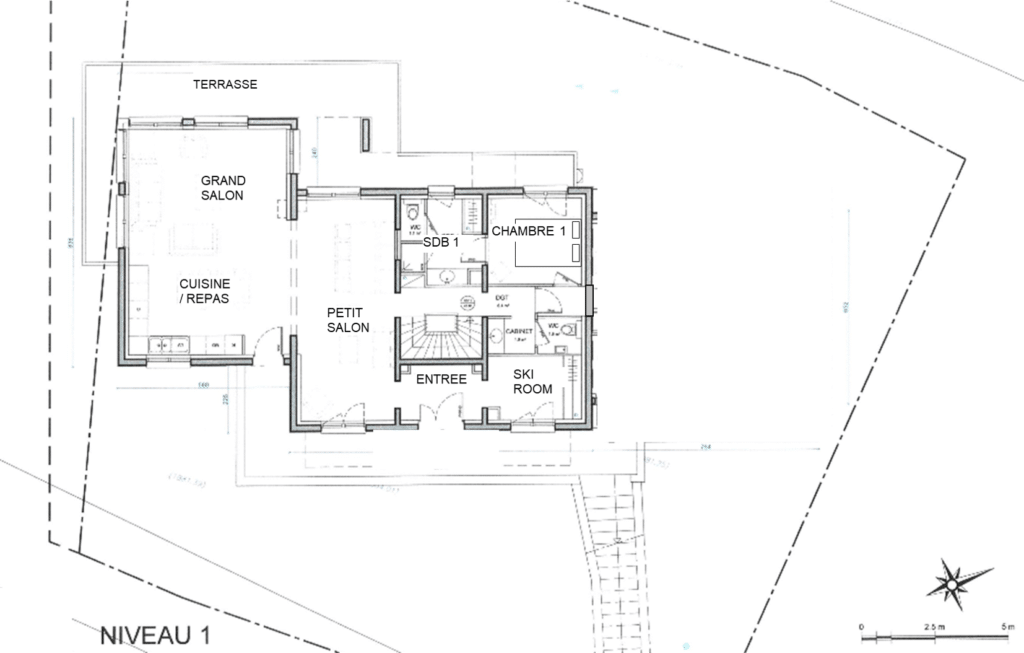 Chalet du Bois Melay plan niveau 1