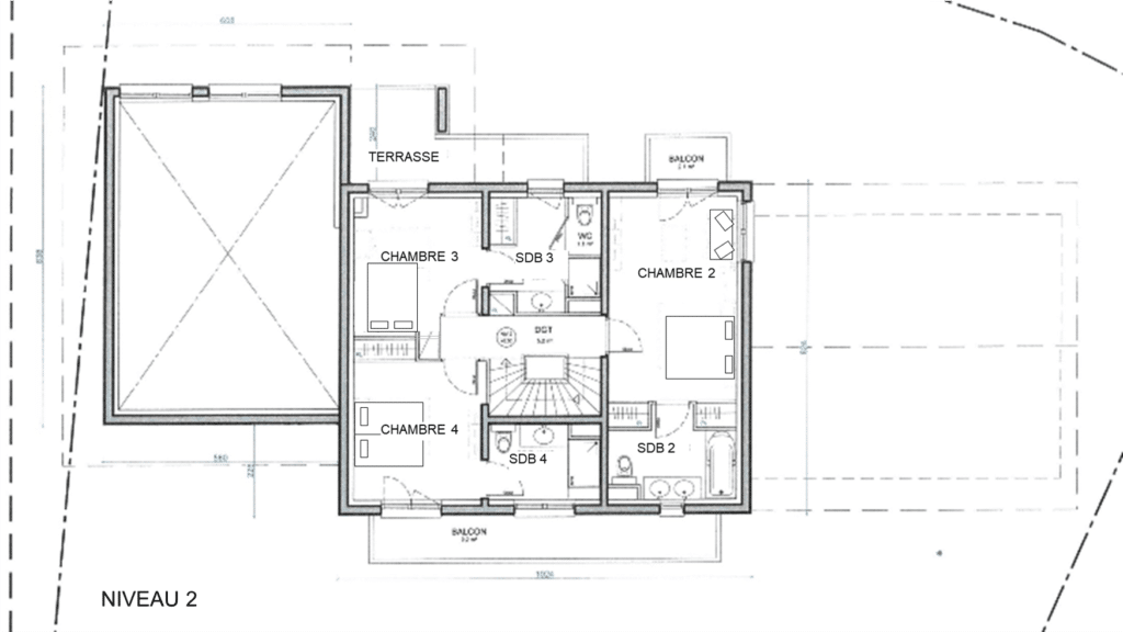 Chalet du Bois Melay plan niveau 2