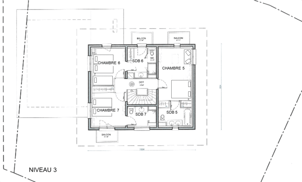 Chalet du Bois Melay plan niveau 3
