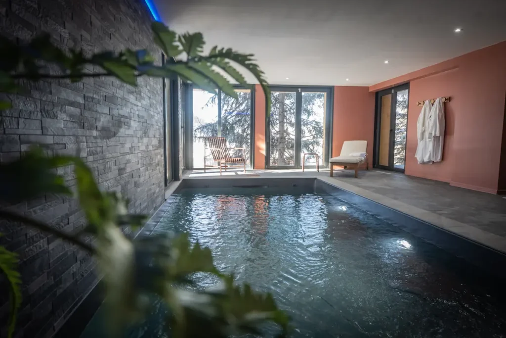 location chalet luxe piscine