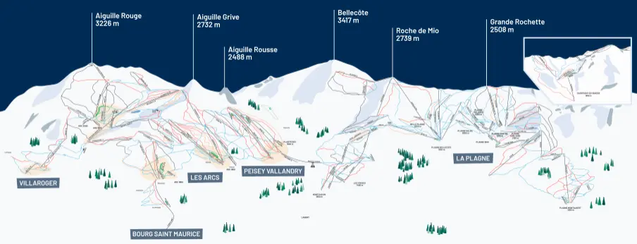 plan stations Paradiski