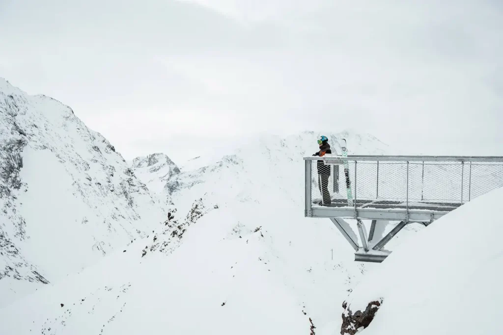 passerelle aiguille rouge ski les arcs paradiski