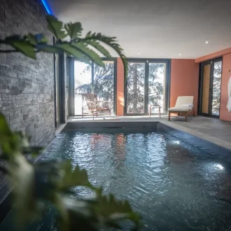 location chalet luxe piscine